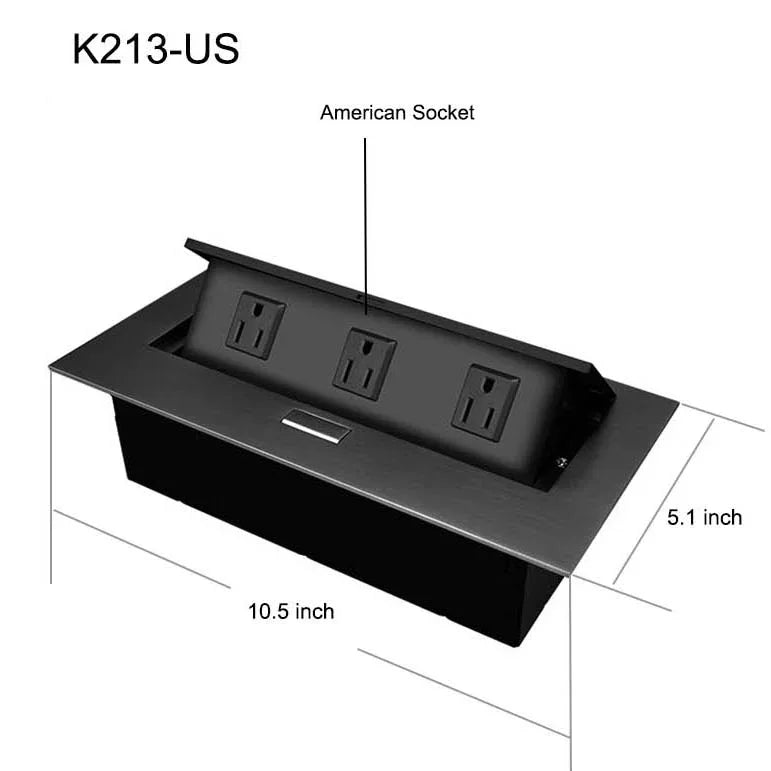 Pop Up Outlets Socket for Conference or desk - MOOKA FURNITURE