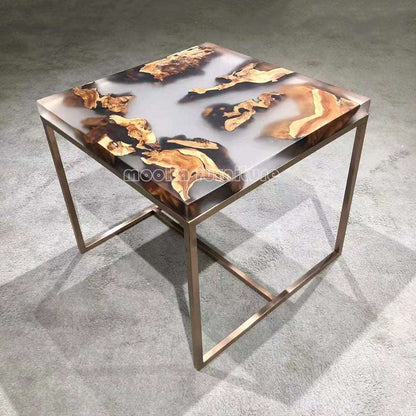 Resin Wood coffee Table - MOOKAFURNITURE