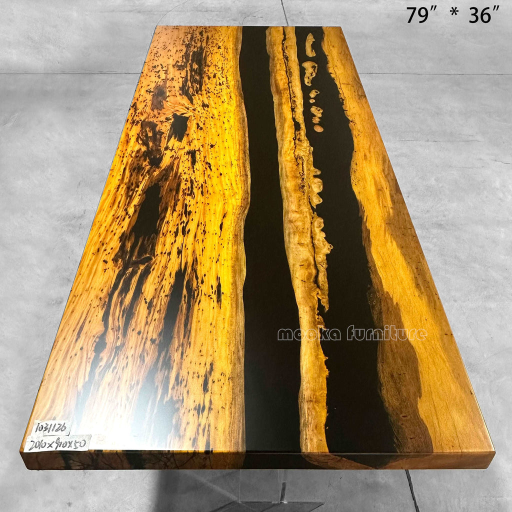 Resin Wood Dining Table - MOOKA FURNITURE