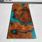 Unique Custom Handmade Luxury burl wood epoxy Cribbage Board