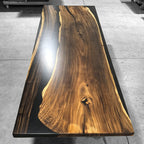 12ft Long river table for 12 people big dining room custom made wood bespoke table