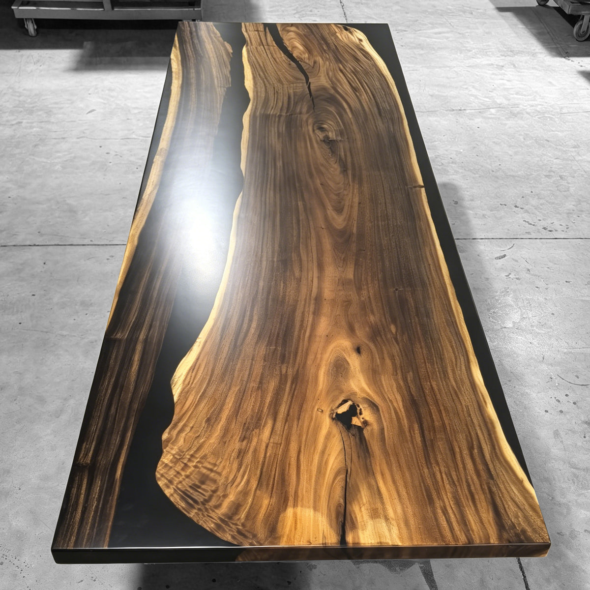12ft Long river table for 12 people big dining room custom made wood bespoke table