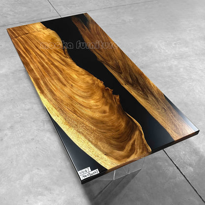 Resin Wood Dining Table - MOOKA FURNITURE