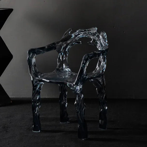 Meauzac dark crystal armchair handmade pure resin chair - MOOKA FURNITURE