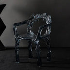 Meauzac dark crystal armchair handmade pure resin chair - MOOKA FURNITURE