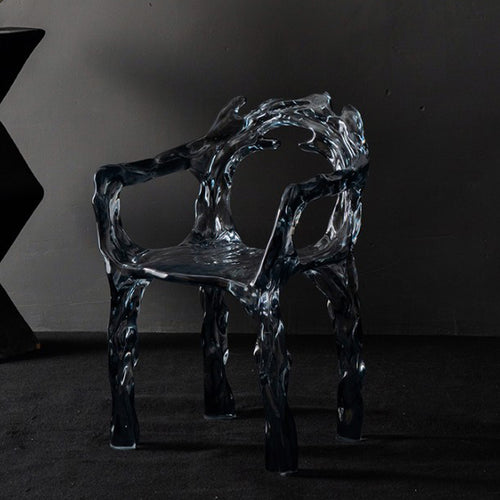 Meauzac dark crystal armchair handmade pure resin chair - MOOKAFURNITURE