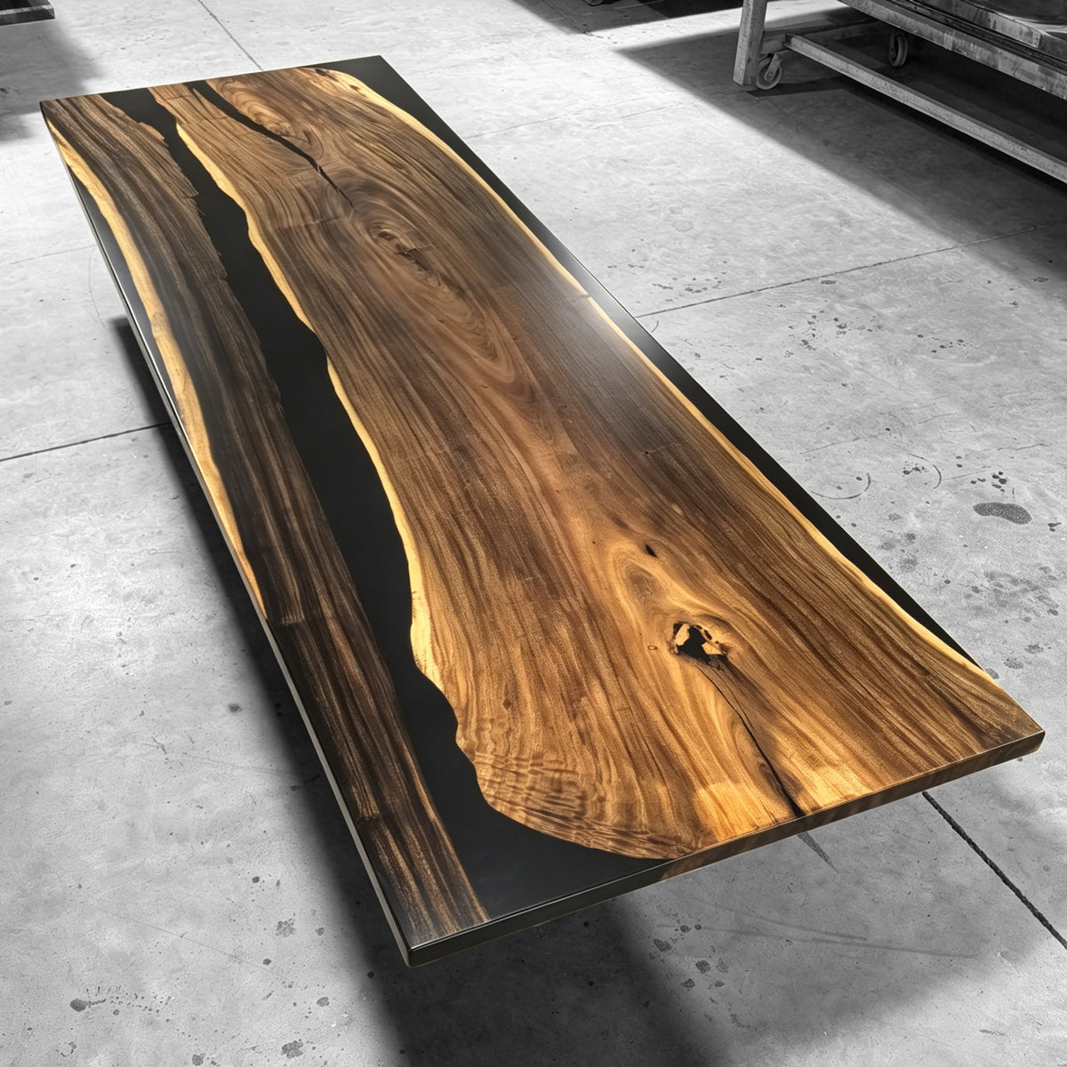 12ft Long river table for 12 people big dining room custom made wood bespoke table