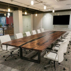 Luxury bookmatch blackwalnut  solid wood conference table for 12-14 seats