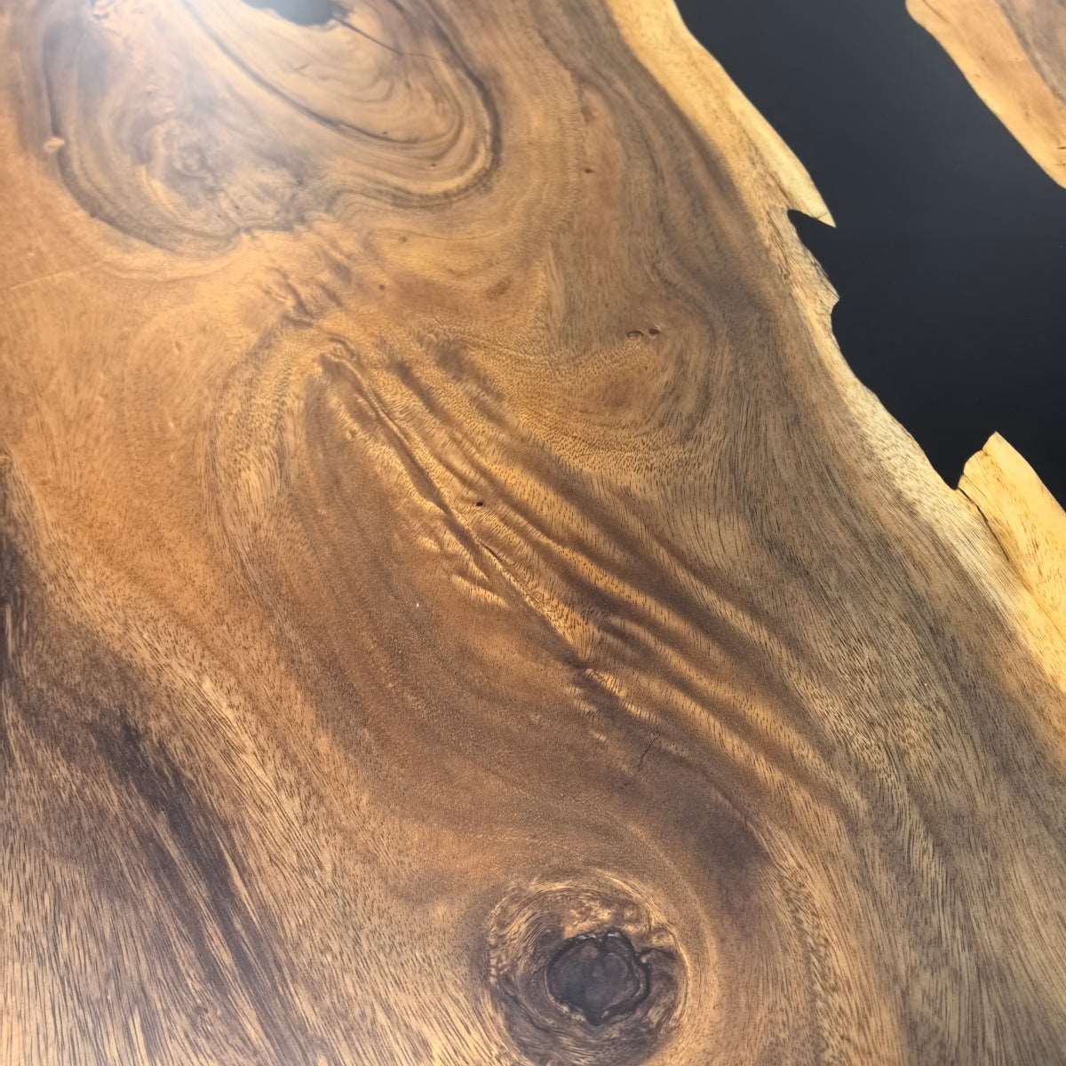 Exotic wood slabs unique design river table for 10 seater