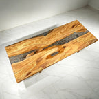 Luxury Italian olive wood river table heirloom table dining table for 8 seats
