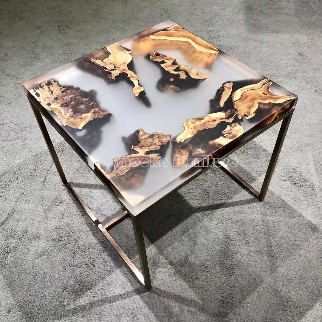 Resin Wood coffee Table - MOOKAFURNITURE