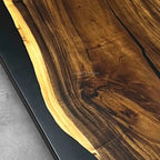 One-piece natural wood live edge big size dining table for 10-12 people - MOOKA FURNITURE