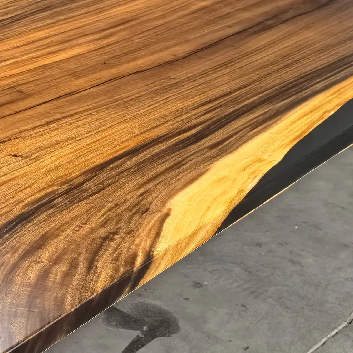 145 inch long large size for 12 person solid wood black epoxy