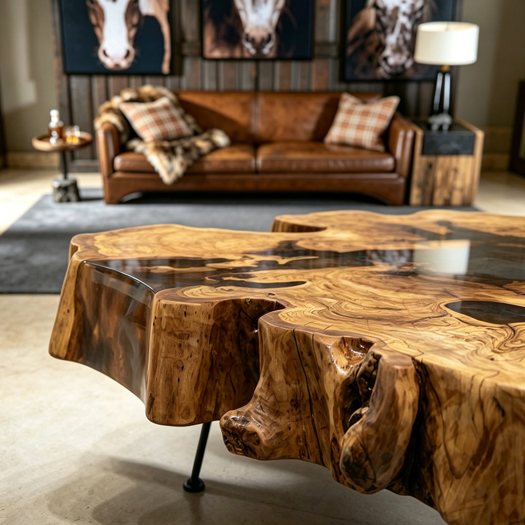 Rustic Luxury Olive wood Stump live edge tree trunk tree root coffee table