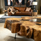 Rustic Luxury Olive wood Stump live edge tree trunk tree root coffee table