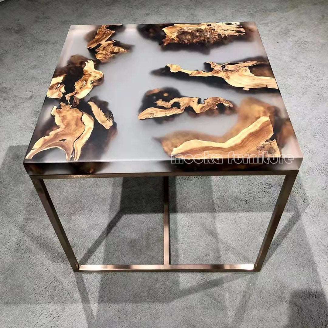 Resin Wood coffee Table - MOOKAFURNITURE