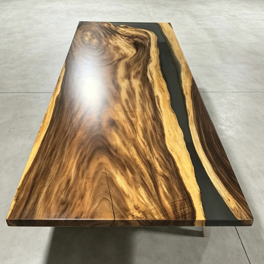 121 inch grey resin river exotic solid wood meeting room table for 10 people