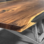 12ft Long river table for 12 people big dining room custom made wood bespoke table