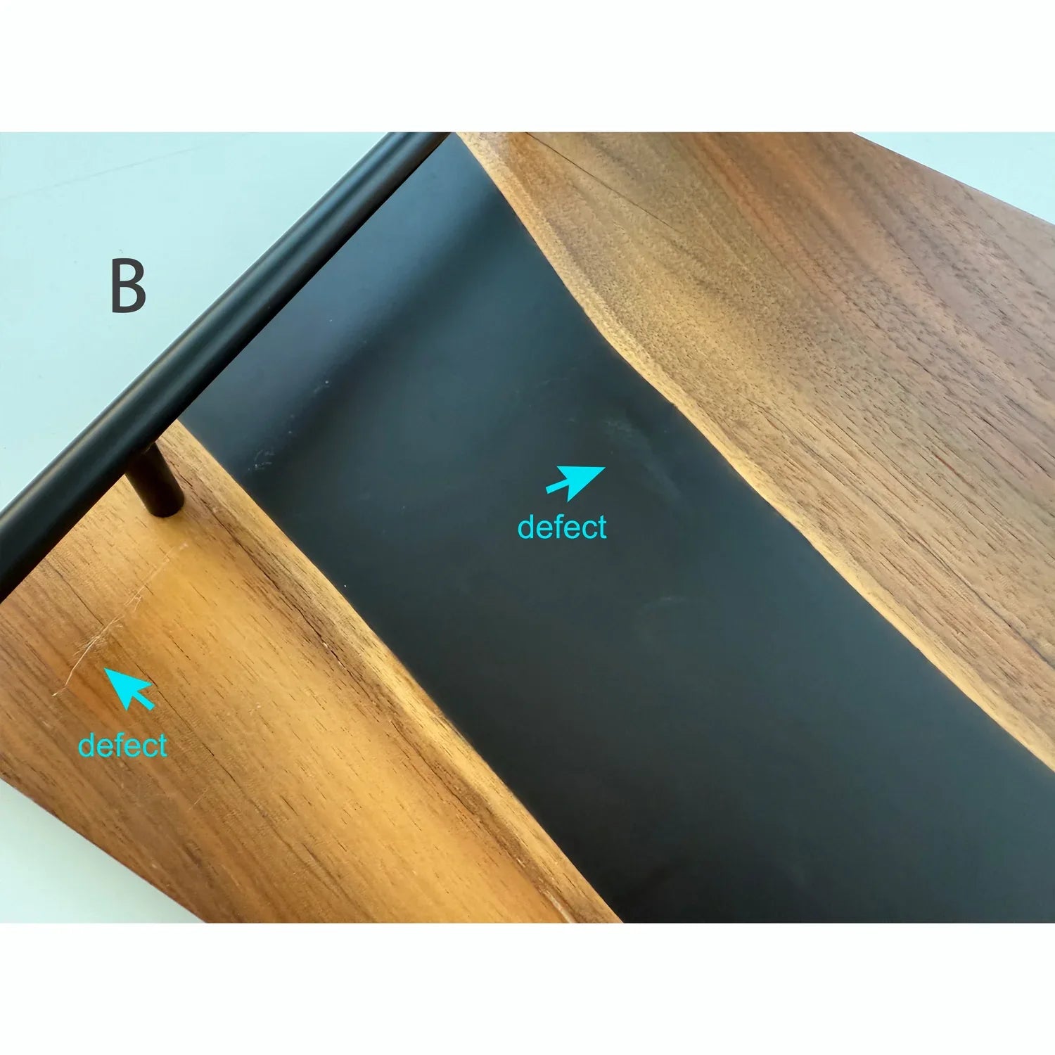 Boutique black walnut serving tray kitchen Cheese epoxy wood Board with handles best gift with gift box - MOOKA FURNITURE