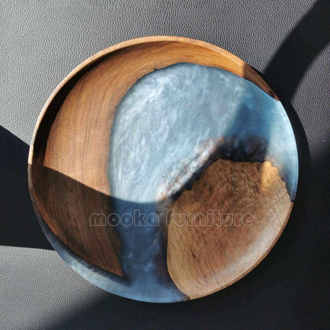 BLACK WALNUT RESIN TRAY FREE SHIPPING - MOOKAFURNITURE