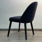 Borschely dining chair in Eco-leather and Nomad Linen black - MOOKA FURNITURE