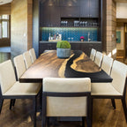 Unique stylish wood dining table for 10 people - MOOKA FURNITURE