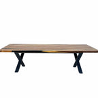 The X base 28" height matching to large table top 144" long for 14 people - MOOKA FURNITURE