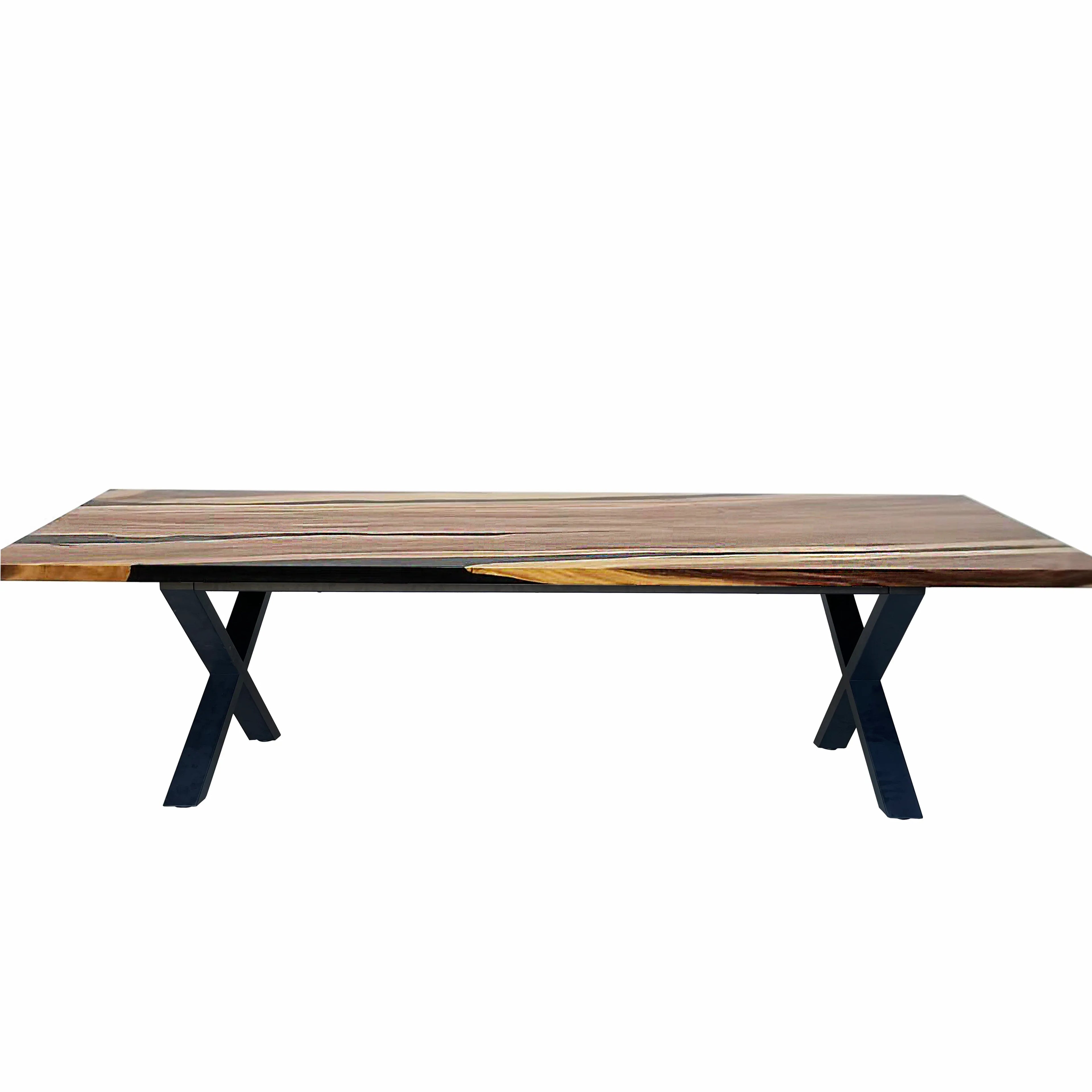 The X base 28" height matching to large table top 144" long for 14 people - MOOKA FURNITURE