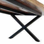 The X base 28" height matching to large table top 144" long for 14 people - MOOKA FURNITURE