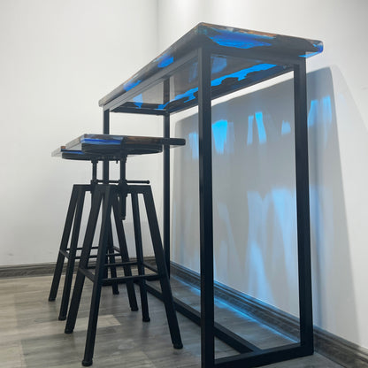 Custom made small size Breakfast Bar Table by window mini bar table