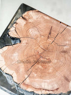 Clear resin wood stump stool - MOOKA FURNITURE