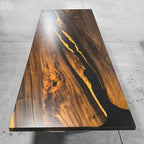 Rich wood grain big family dining table for 10-12 people - MOOKA FURNITURE