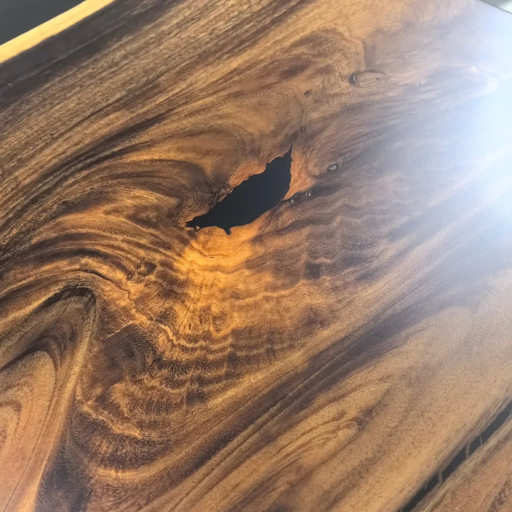 Rich wood grain big family dining table for 10-12 people - MOOKA FURNITURE