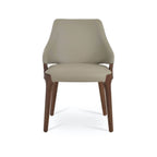 Plattner Solid Back Arm Chair is an elegant dining chair with modern appeal - MOOKA FURNITURE