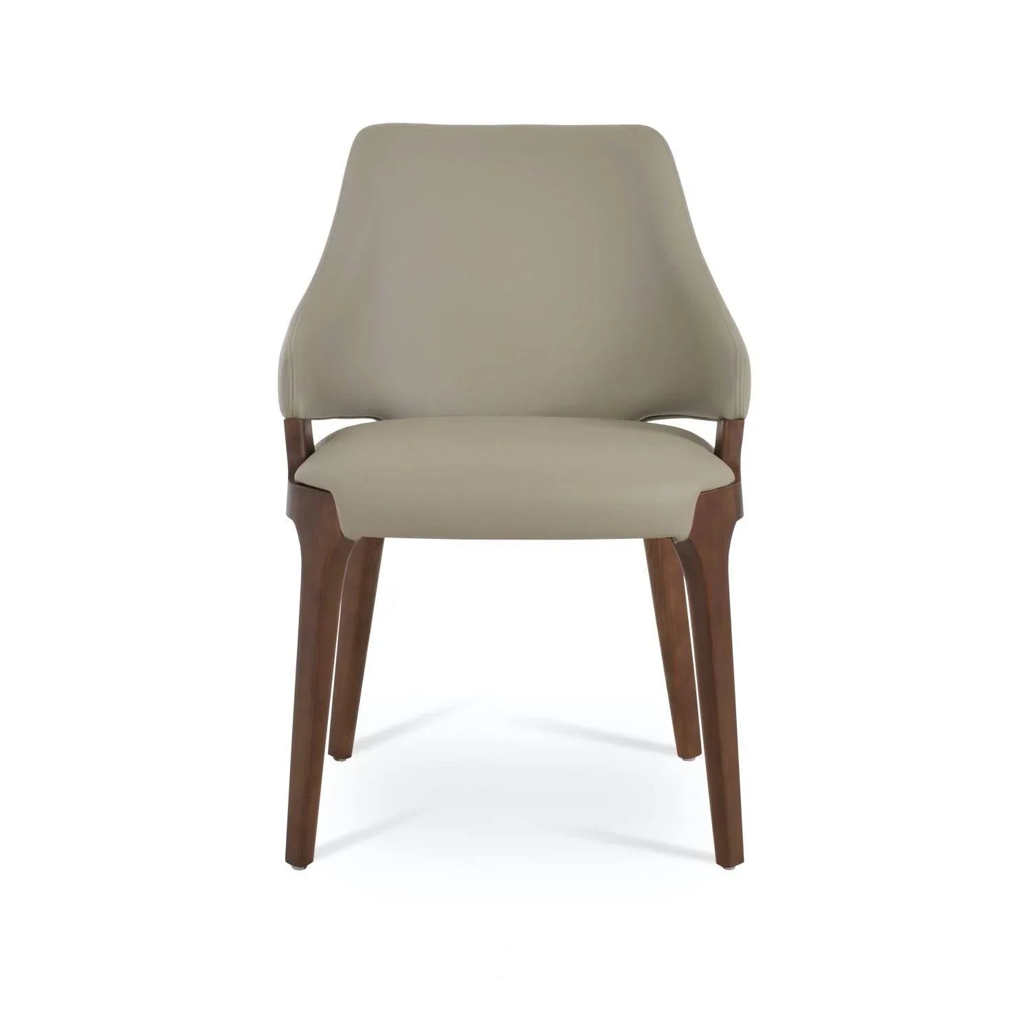 Plattner Solid Back Arm Chair is an elegant dining chair with modern appeal - MOOKA FURNITURE