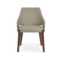 Load image into Gallery viewer, Plattner Solid Back Arm Chair is an elegant dining chair with modern appeal - MOOKAFURNITURE