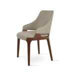 Plattner Solid Back Arm Chair is an elegant dining chair with modern appeal - MOOKA FURNITURE