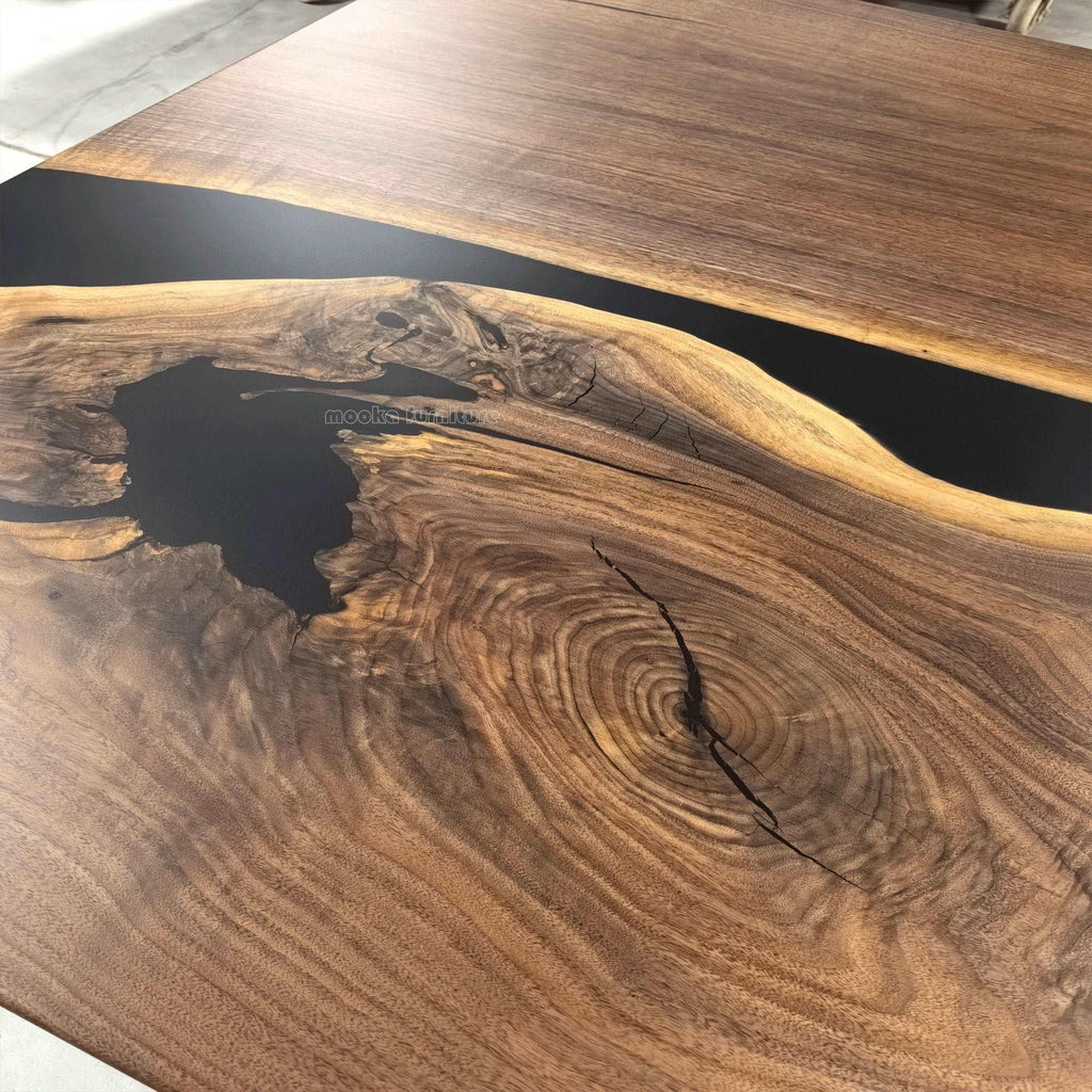 Boardroom table large table for 14 seaters conference table in black walnut custom made 12 foot - MOOKA FURNITURE