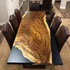 Craftsmanship single masterpiece solid wood dining table for 8 people - MOOKA FURNITURE