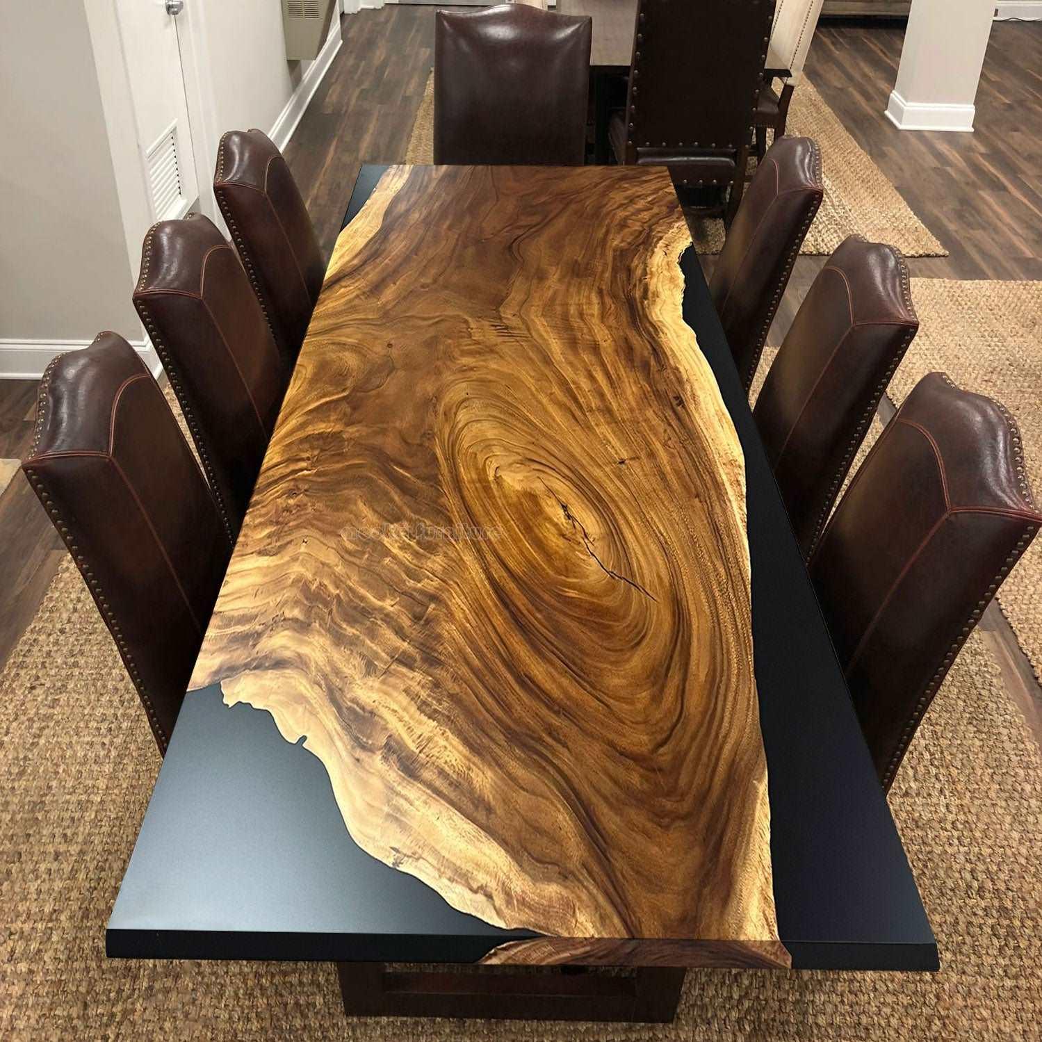 Craftsmanship single masterpiece solid wood dining table for 8 people - MOOKA FURNITURE