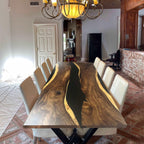 Luxury Black river dining table for 8-10 seaters spacious and comfortable - MOOKA FURNITURE