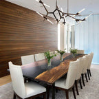 Awesome black resin wood river table for 10 pepole - MOOKA FURNITURE