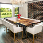 Organic wood dining table large for 8-10 people - MOOKA FURNITURE