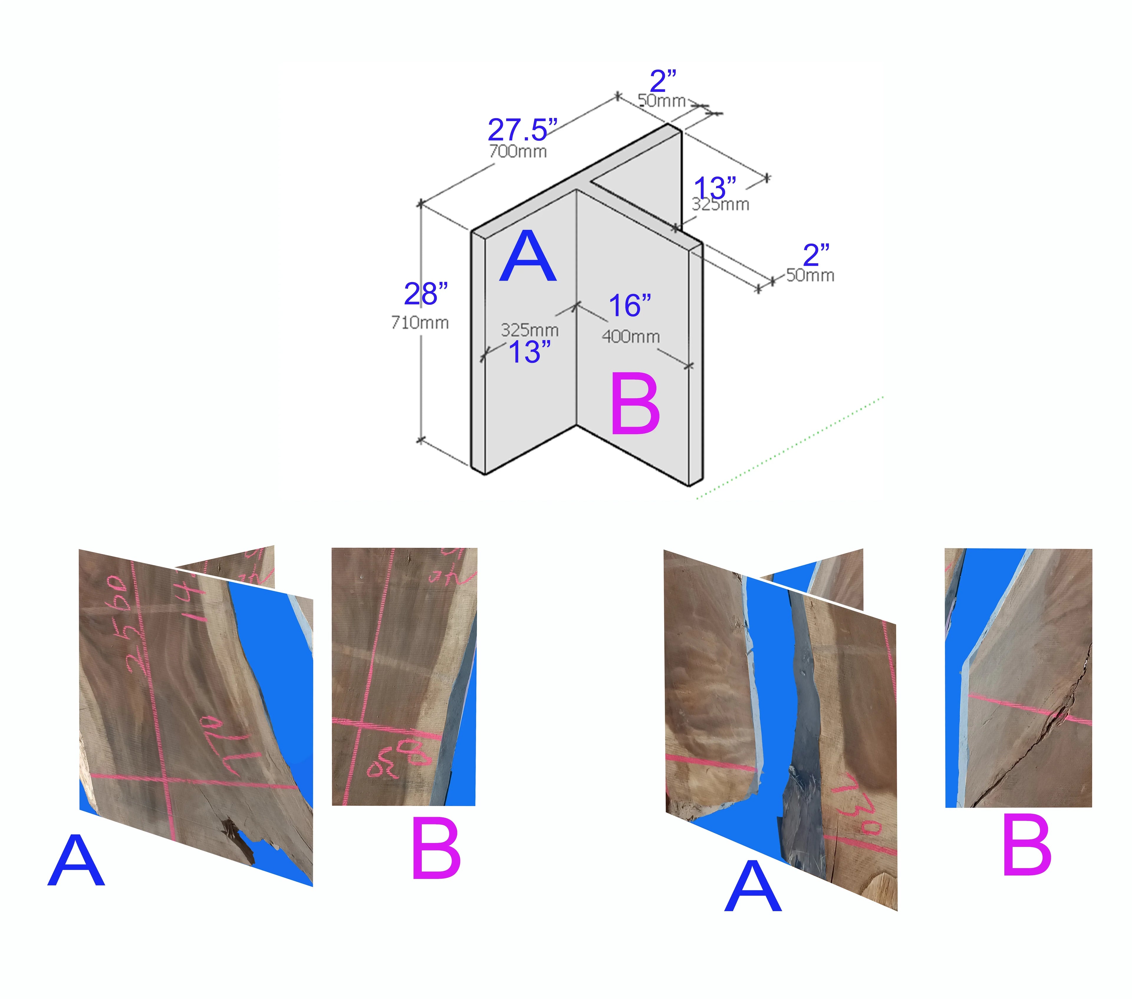 Custom made T base for Ahmad Adnan Aslam - MOOKA FURNITURE