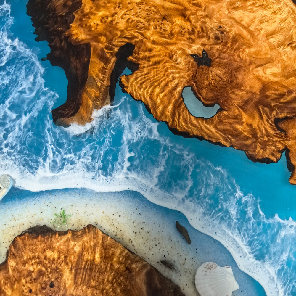 "Ocean's Embrace " Coffee table Art Table