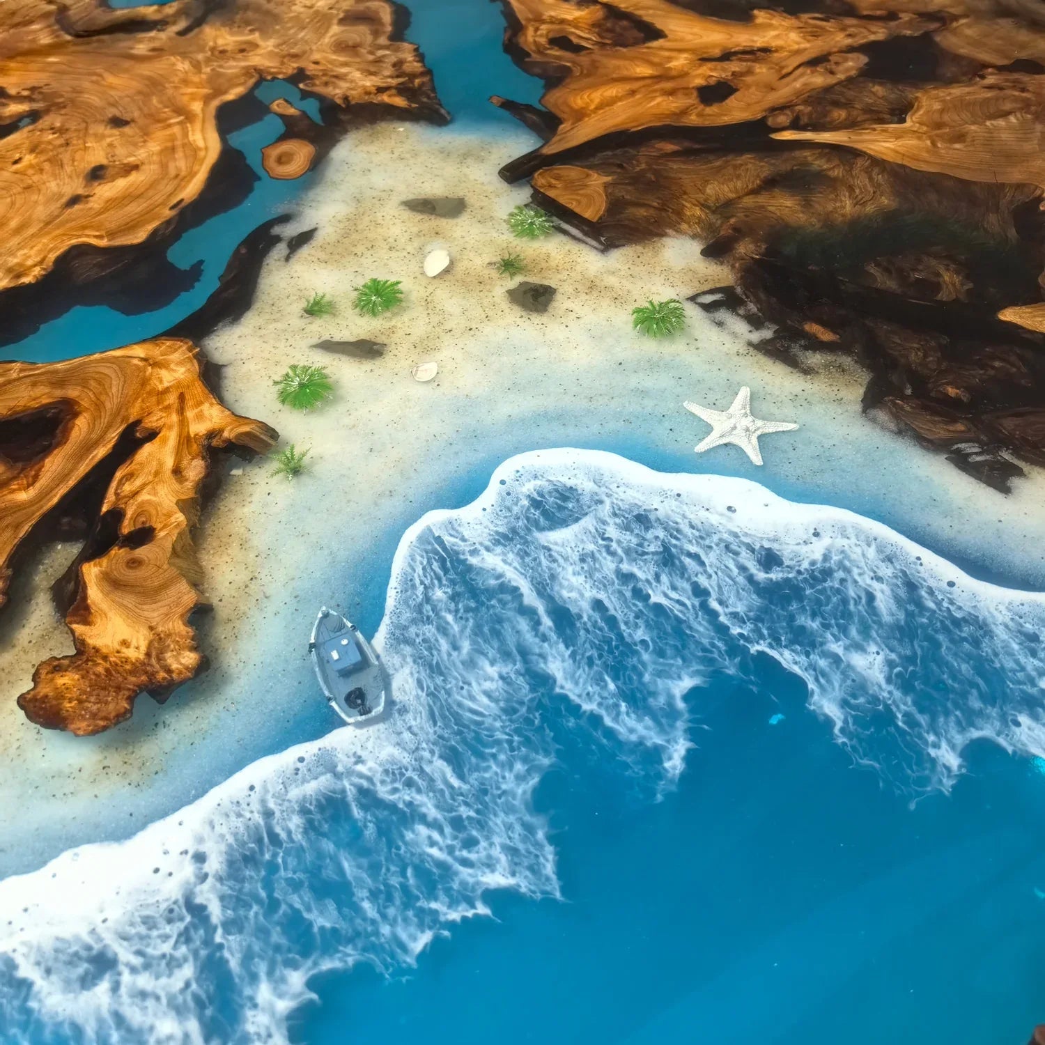 "Ocean's Embrace " Executive table Art Table - MOOKA FURNITURE