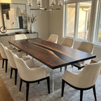 Blackwalnut stylish dining room table for 8-10 people - MOOKA FURNITURE