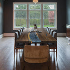 Metallic ocean blue resin river table 10-12 person dining table - MOOKA FURNITURE