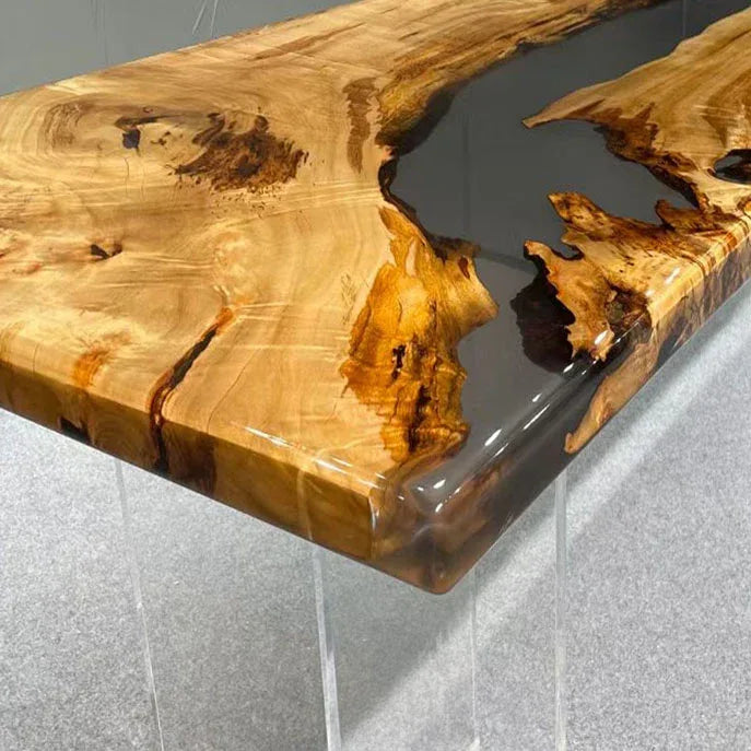 Custom made table top 120“ x 47” (Gold Camphorwood) for Mark Fischer - MOOKA FURNITURE