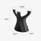 Metal Table Legs  L26.94" W9" H28" set of 2 Flowyline 413 Ramo